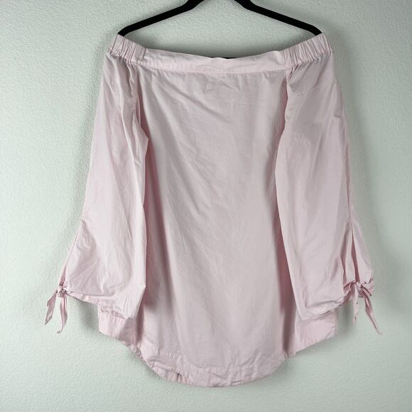 Free People Show Some Shoulder Top Womens Small Pink Blouse Off The Shoulder - Picture 2 of 11